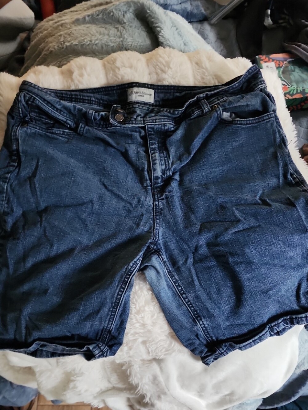 St. John's Bay Dark Blue Women's Denim Shorts